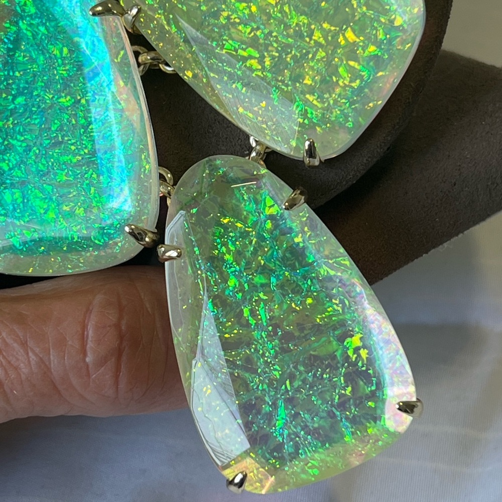 NWT Rare & Retired Kendra Scott Harlow Dichroic Foil Texas Limited Edition GORG! - Picture 8 of 14